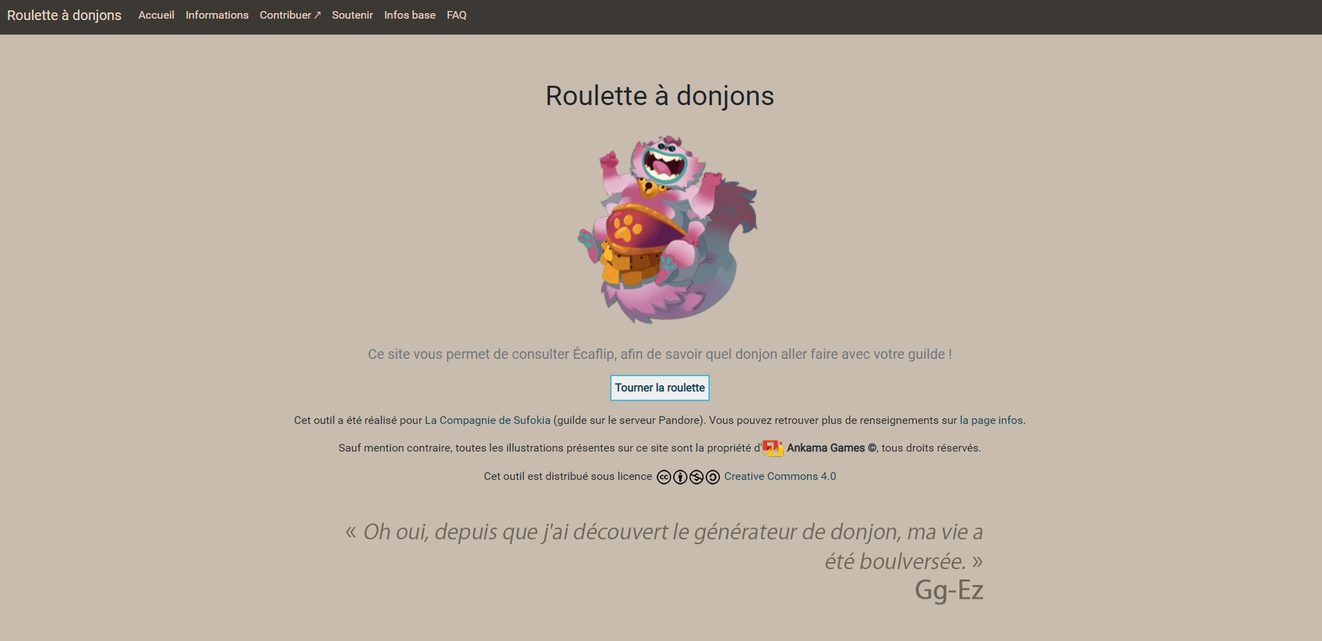 Roulette à donjons